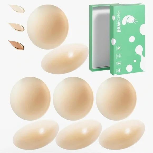 Prettywell Set of 4 Pairs of No Show Nipple Covers - Picture 1 of 6